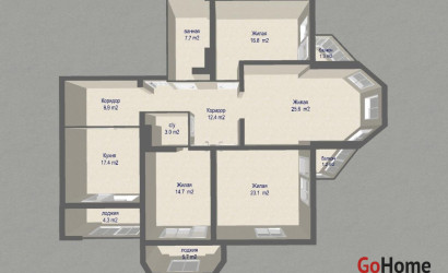 Купить 4-комнатную квартиру, Минск, Острошицкая ул., 8 (Первомайский район). Фото 3