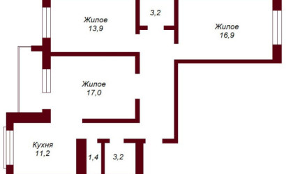 Купить 3-комнатную квартиру, Брест, ул. Героев обороны Брестской крепости, д. . Фото 10