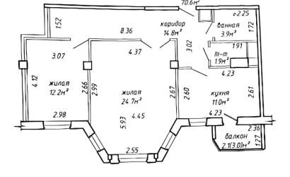 Купить 2-комнатную квартиру, Минск, Академика Высоцкого, 1 (Первомайский район). Фото 3