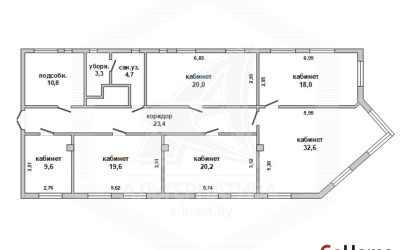 Продажа офиса, Брест, Центр,  162.2 кв.м.. Фото 1