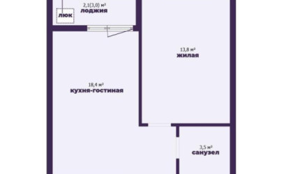 Купить 2-комнатную квартиру, Копище, Николая Камова ул., 1. Фото 33