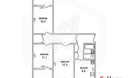 Купить 3-комнатную квартиру, Брест, Восток, пр-т Партизанский. Фото 14