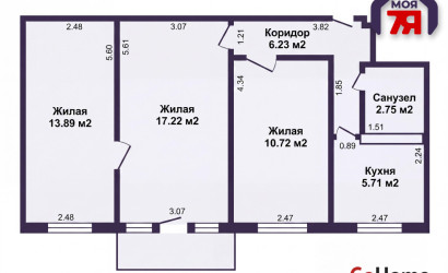 Купить 3-комнатную квартиру, Гомель, Советская ул., 129. Фото 6