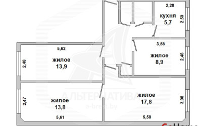 Купить 4-комнатную квартиру, Брест, Заводская, ул. Янки Купалы. Фото 1