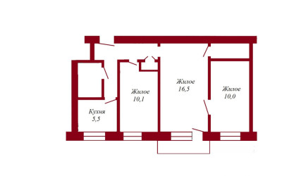 Купить 3-комнатную квартиру, Пинск, Зои Космодемьянской, 4. Фото 11
