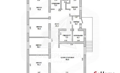 Купить 4-комнатную квартиру, Брест, Ковалево, пер. Суворова. Фото 18