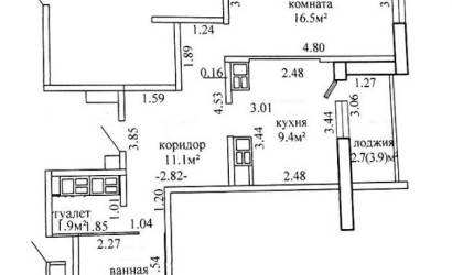 Купить 1-комнатную квартиру, Гродно, Старомалыщинская, 118. Фото 12