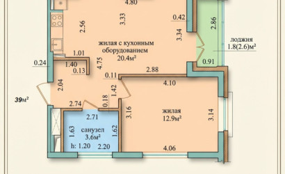 Купить 2-комнатную квартиру, Минск, Леонида Щемелёва, 16 (Октябрьский район). Фото 8