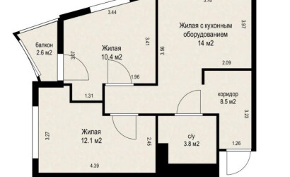 Купить 3-комнатную квартиру, Минск, Жореса Алфёрова ул., 14 (Октябрьский район). Фото 1