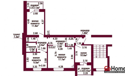 Купить 3-комнатную квартиру, Гродно, Брикеля, 21/3. Фото 20