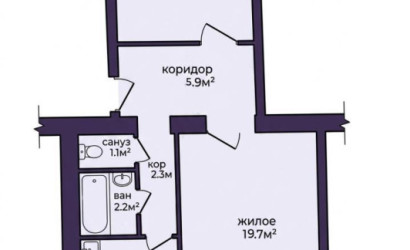 Купить 2-комнатную квартиру, Молодечно, Офицерская ул., 2. Фото 11