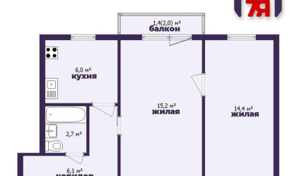 Купить 2-комнатную квартиру, Минск, Чайковского проезд, 6(Первомайский район). Фото 15