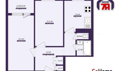 Купить 2-комнатную квартиру, Минск, Руссиянова ул., 5/2 (Первомайский район). Фото 2