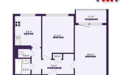 Купить 2-комнатную квартиру, Солигорск, Октябрьская ул., 55. Фото 20