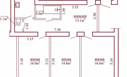 Купить 3-комнатную квартиру, Гродно, Социалистическая, 51А. Фото 7