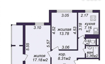 Купить 2-комнатную квартиру, Минск, Звязда газеты просп., 10/1 (Московский район). Фото 17