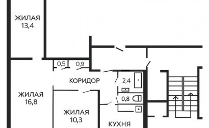 Купить 3-комнатную квартиру, Свислочь, Строителей ул., 9. Фото 17