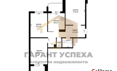 Купить 3-комнатную квартиру, Брест, ул. Рябиновая, д. . Фото 20