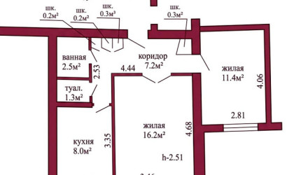 Купить 2-комнатную квартиру, Гродно, Янки Купалы, 22. Фото 18