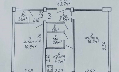 Купить 2-комнатную квартиру, Витебск, Смоленская, 1/4. Фото 14