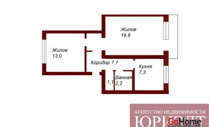 Купить 2-комнатную квартиру, Брест, ул. Осипенко, д. . Фото 9