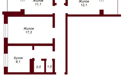 Купить 3-комнатную квартиру, Брест, ул. Сябровская, д. 