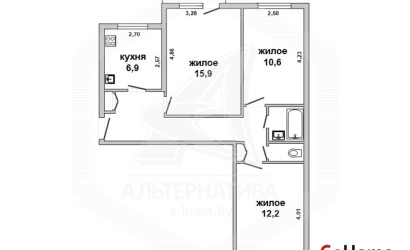 Купить 3-комнатную квартиру, Брест, Центр, ул. Кирова. Фото 10