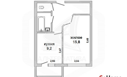 Купить 1-комнатную квартиру, Пружаны, , . Фото 5