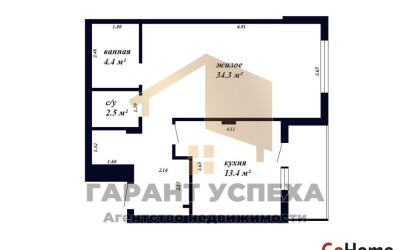 Купить 1-комнатную квартиру, Брест, просп. Республики. Фото 6