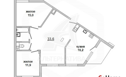 Купить 3-комнатную квартиру, Кобрин, , . Фото 1