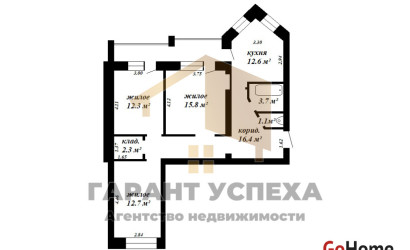 Купить 2-комнатную квартиру, Брест, ул. Республиканская, д. . Фото 1