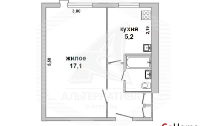 Купить 1-комнатную квартиру, Брест, Гобк, ул. Героев обороны Брестской крепости. Фото 1