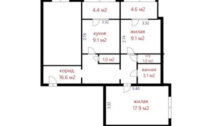 Купить 3-комнатную квартиру, Минск, Прушинских ул., 18 (Ленинский район). Фото 10