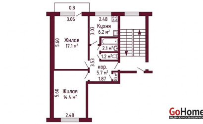 Купить 2-комнатную квартиру, Гродно, Белуша, 37. Фото 9