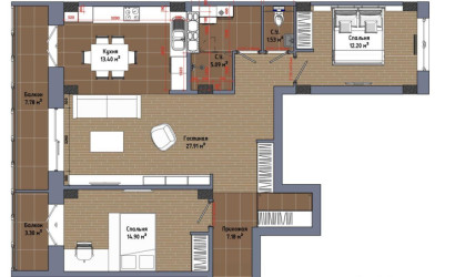 Купить 3-комнатную квартиру, Минск, Мстиславца ул., 20 (Первомайский район). Фото 7