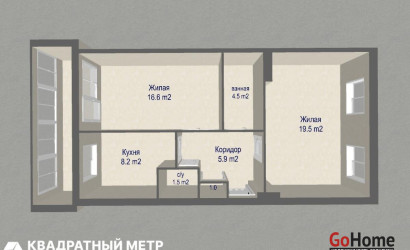 Купить 2-комнатную квартиру, Минск, Куйбышева ул., 38(Советский район). Фото 17