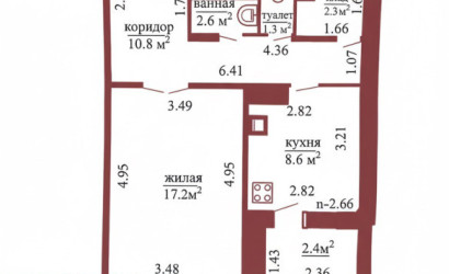 Купить 1-комнатную квартиру, Гродно, Пестрака, 34А. Фото 12