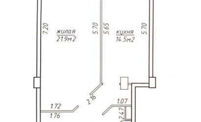 Купить 1-комнатную квартиру, Минск, Каховская ул., 17 (Центральный район). Фото 1