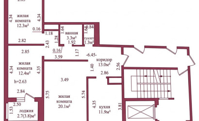 Купить 3-комнатную квартиру, Гродно, Виктора Глухова, 24. Фото 15