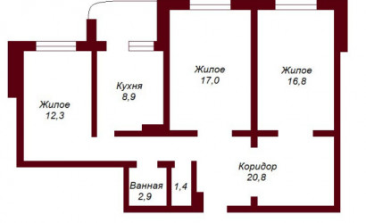 Купить 3-комнатную квартиру, Брест, ул. Вульковская, д. . Фото 10