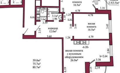 Купить 3-комнатную квартиру, Гродно, Валентины Макаровой, 2А. Фото 12