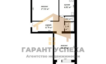 Купить 1-комнатную квартиру, Брест, ул. Вишневая. Фото 8