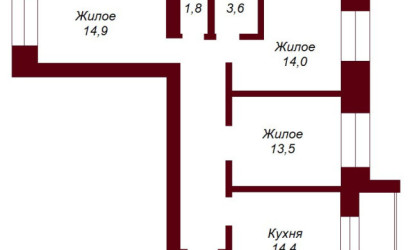 Купить 3-комнатную квартиру, Брест, Махновича. Фото 12