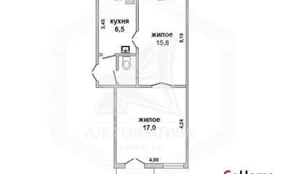 Купить 2-комнатную квартиру, Брест, Центр, ул. Куйбышева. Фото 1