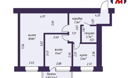 Купить 2-комнатную квартиру, Минск, Чкалова ул., 19(Октябрьский район). Фото 18