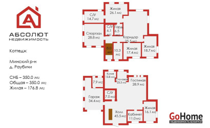 Купить коттедж, Раубичи, Школьная, 17, 15 соток. Фото 10