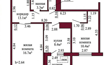 Купить 2-комнатную квартиру, Гродно, Старомалыщинская, 104. Фото 14