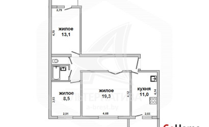 Купить 3-комнатную квартиру, Брест, Речица, ул. Речицкая. Фото 12