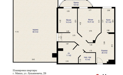 Купить 2-комнатную квартиру, Минск, ул. Лукьяновича, д. 2В (Советский район). Фото 19