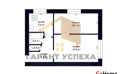 Купить 2-комнатную квартиру, Брест, ул. Брестских дивизий. Фото 16
